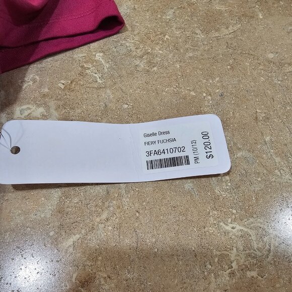 NWT Women's Soft Surroundings Giselle Dress Fiery Fuchsia Faux Wrap Size PM - Picture 8 of 8